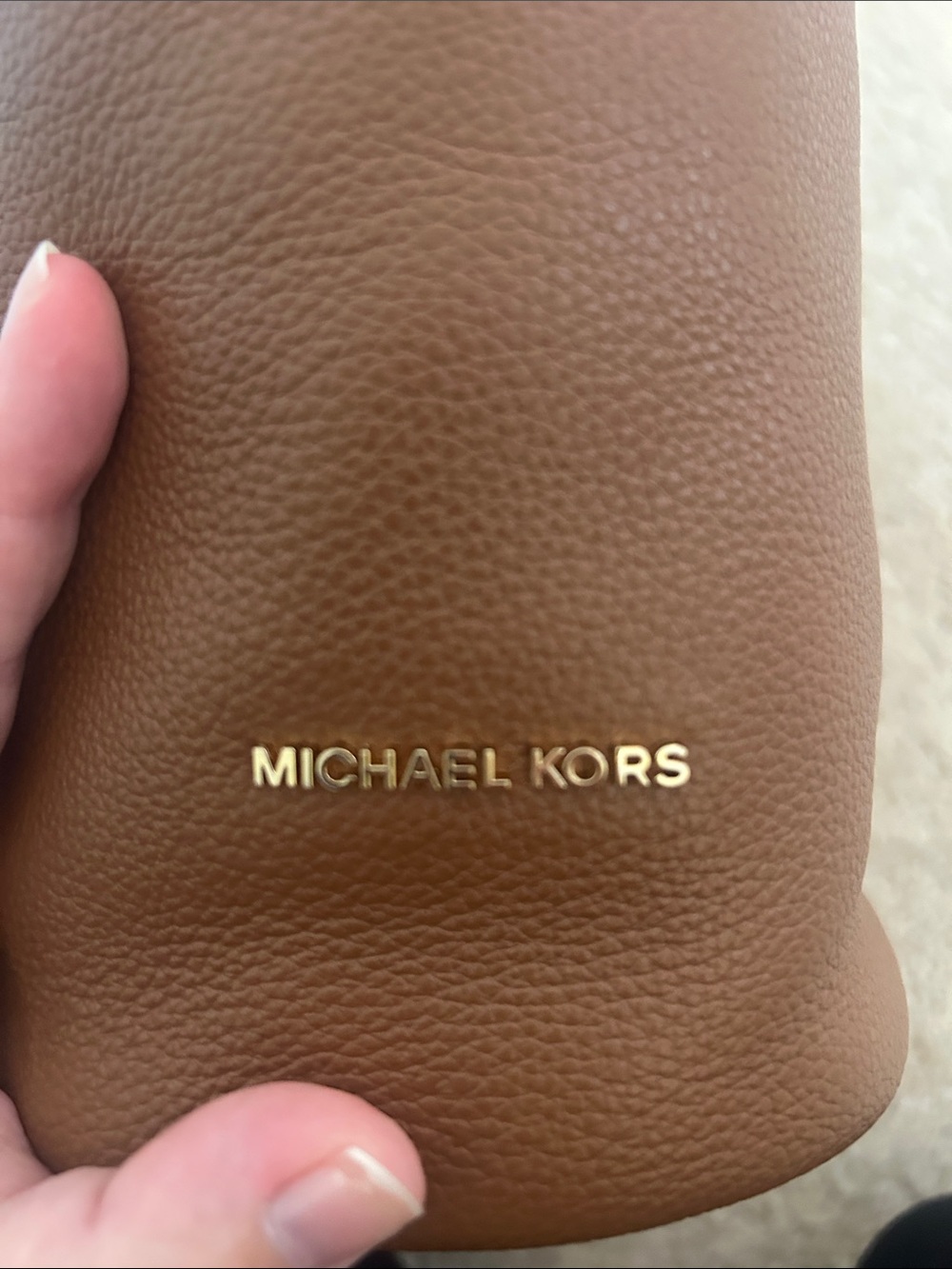 Michael Kors Brown Leather Hobo Bag - Classic Shoulder Tote - Picture 3 of 7